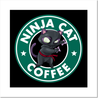 Ninja Cat Coffee Posters and Art